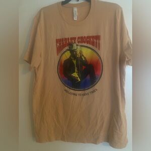 Charley Crockett Welcome to Hard Times Tan T-Shirt XL